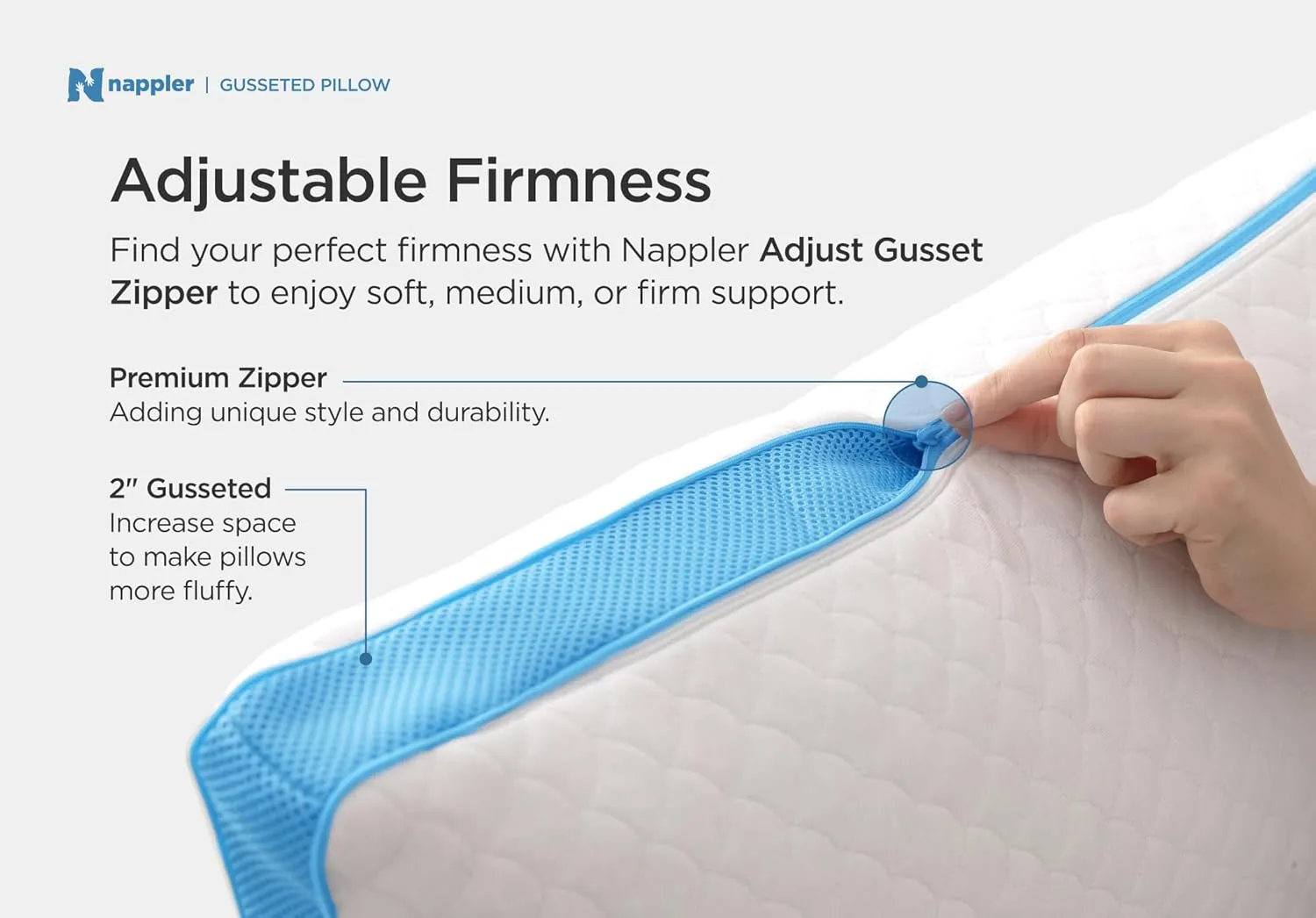 Side and Back Sleeper Pillow for Neck and Shoulder Pain Relief - Shredded Memory Foam Bed Pillow for Sleeping - 100% Adjustable Fill - Queen Size - Modal Washable Case. Extra Fill Included