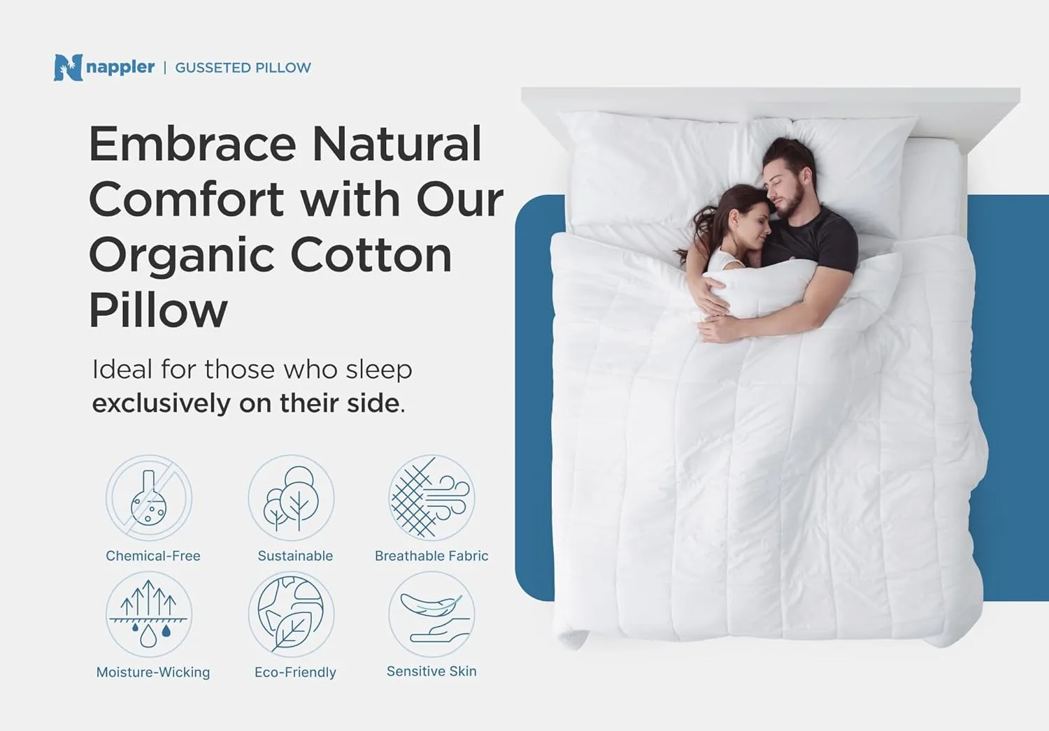 Side and Back Sleeper Pillow for Neck and Shoulder Pain Relief - Shredded Memory Foam Bed Pillow for Sleeping - 100% Adjustable Fill - Queen Size - Modal Washable Case. Extra Fill Included