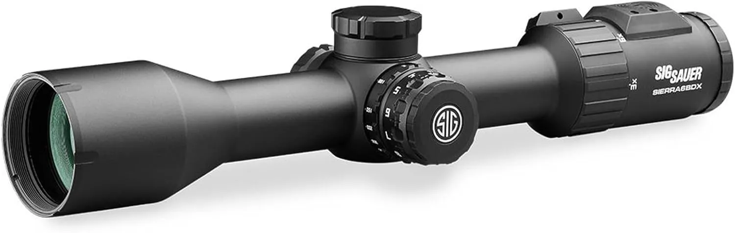 SIG SAUER SIERRA6BDX 3-18x44mm 30mm Maintube F2 / Second Focal Plane Riflescope with Integrated BDX Ballistic Data Xchange 2.0 - Compact Lightweight Durable Waterproof Fogproof Hunting Rifle Scope