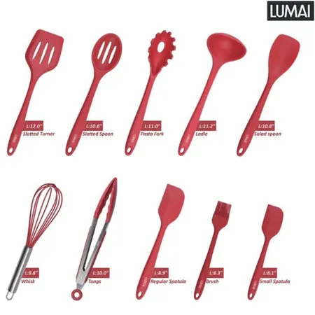 Silicone Cooking Utensils Set for Nonstick Cookware