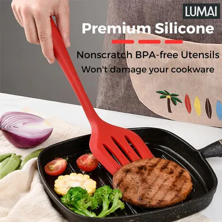 Silicone Cooking Utensils Set for Nonstick Cookware