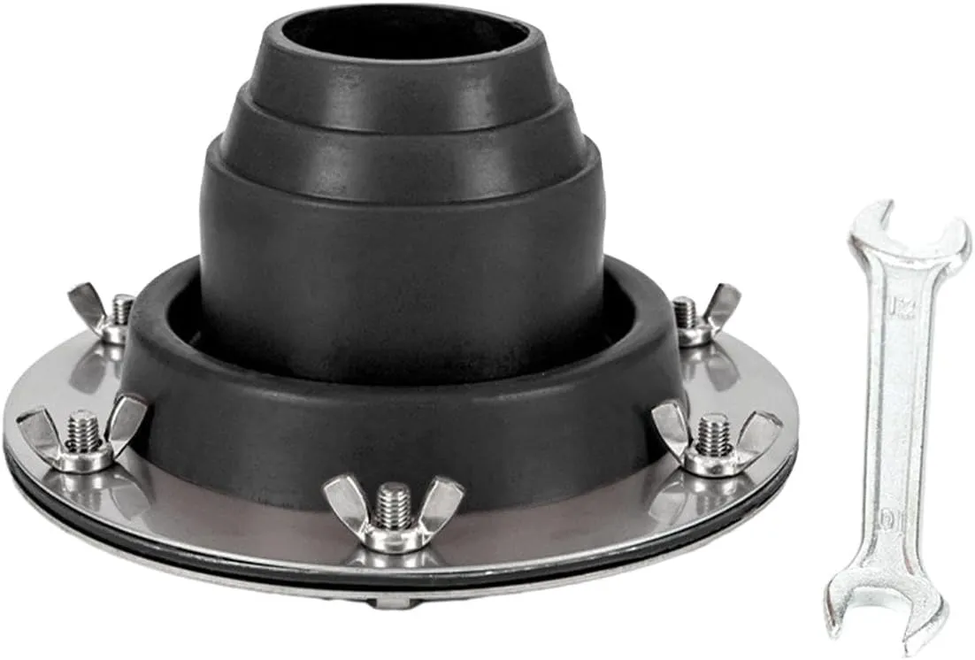 Silicone Tent Stove Jack Set for Bell Tent Anti Scald Protection Ring,Flexible Durable Flue Flashing High Temp Flexible Pipe for Camping Workshops Yurt