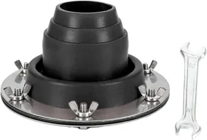 Silicone Tent Stove Jack Set for Bell Tent Anti Scald Protection Ring,Flexible Durable Flue Flashing High Temp Flexible Pipe for Camping Workshops Yurt
