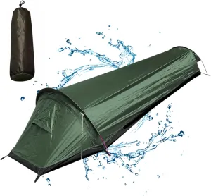 Single Person Tent, Ultralight & Waterproof Outdoor Camping Tent Breathable 1 Person Tent with Fine Mesh Portable Backpacking Tent or Hiking Camping