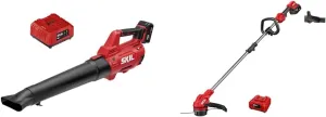 SKIL PWR CORE 20 Brushless Leaf Blower & String Trimmer Kit | Includes Batteries and Chargers