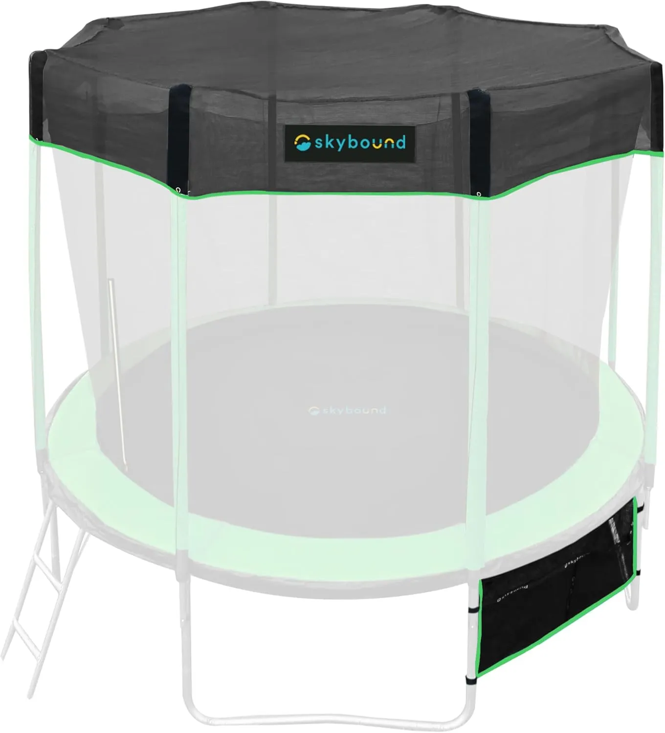 SkyBound Recreational Trampoline Cover - Round Outdoor Trampoline - Heavy Duty Sun Shade Covers for Straight-Pole Round Trampolines - Only Includes Top Cover and Shoe Bag