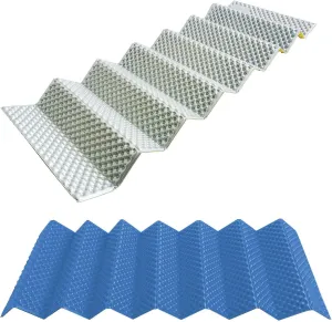 Sleeping Mat Outdoor Aluminum Film Ultralight Soft Moisture-Proof Mat Sleeping Pad Foldable Sleeping Bed for Camping Tent Mat (Blue)