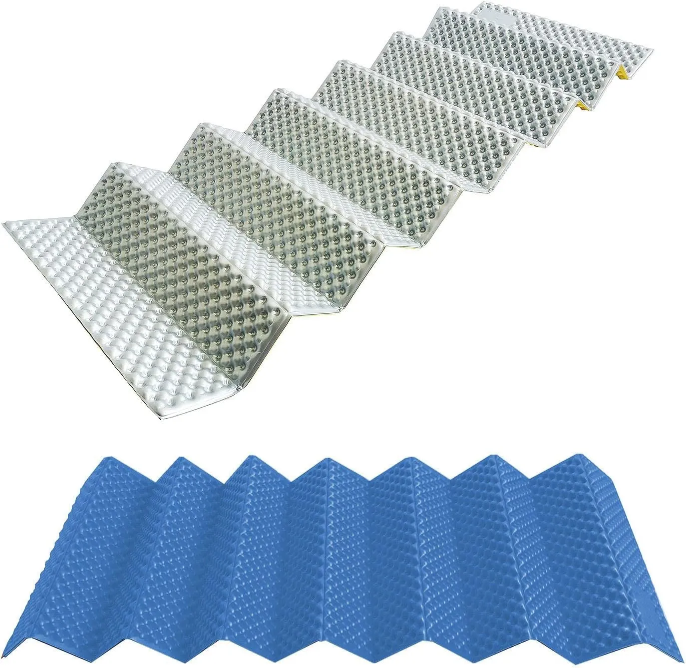Sleeping Mat Outdoor Aluminum Film Ultralight Soft Moisture-Proof Mat Sleeping Pad Foldable Sleeping Bed for Camping Tent Mat (Blue)