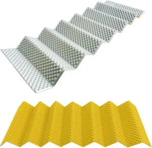 Sleeping Mat Outdoor Aluminum Film Ultralight Soft Moisture-Proof Mat Sleeping Pad Foldable Sleeping Bed for Camping Tent Mat (Yellow)