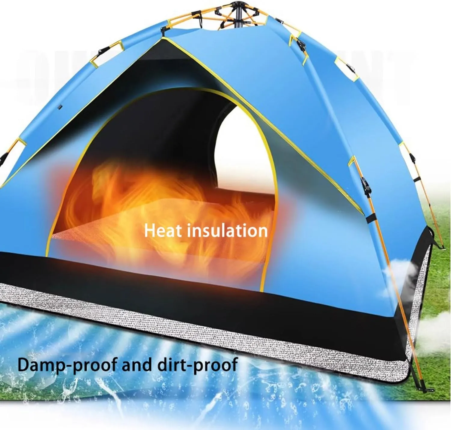 Sleeping Mats Double Sided Aluminum Foil Camping Mat Picnic Mat Insulating Thermal Mat Foil Foam Pad for Reflecting Heat Foil Camping Mat, with Storage Bag