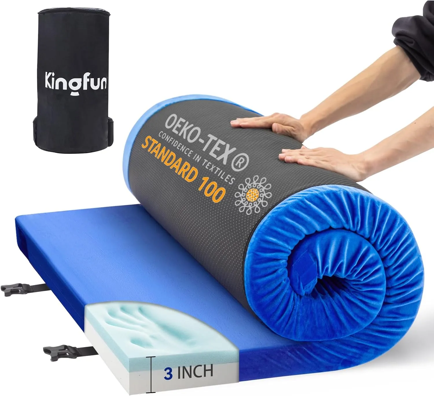 Sleeping Pad for Adults, Comfortable Thick Floor Sleeping Mats for Car Truck Tent with Removable Travel Bag