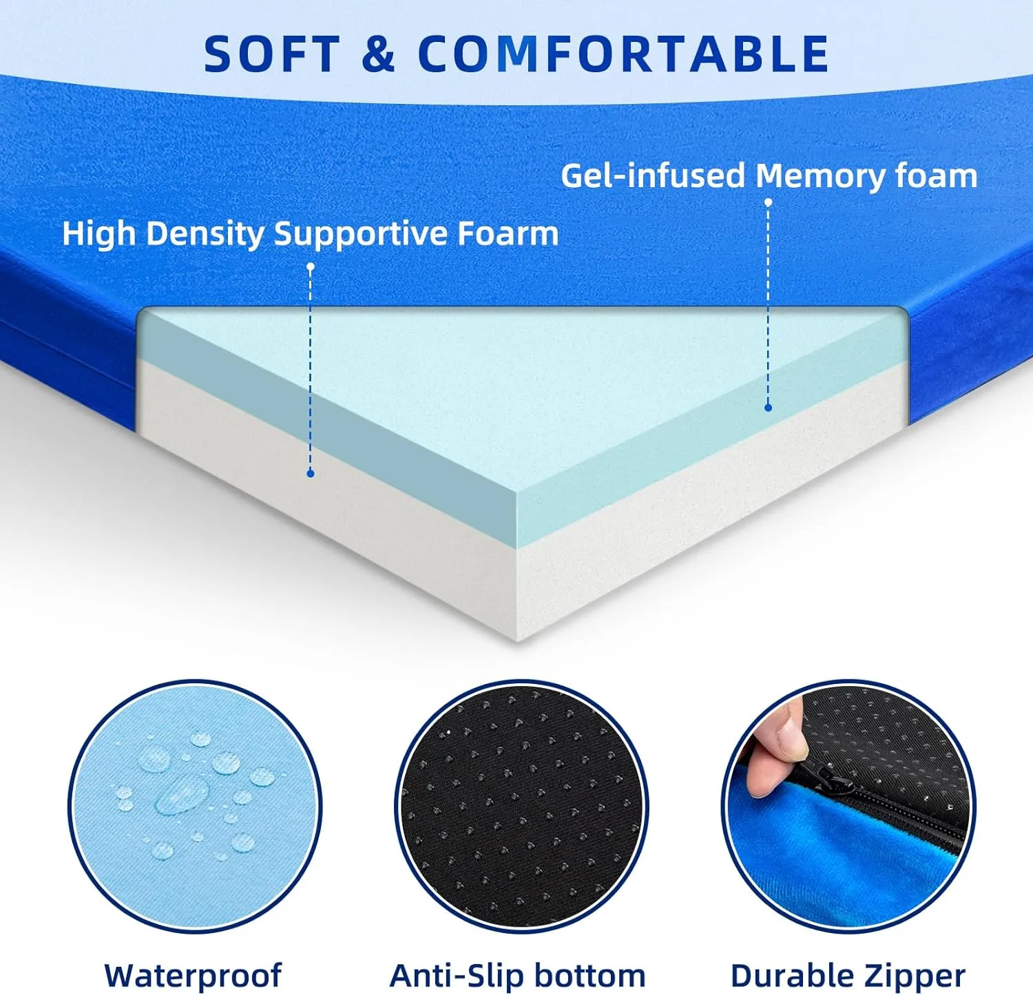Sleeping Pad for Adults, Comfortable Thick Floor Sleeping Mats for Car Truck Tent with Removable Travel Bag
