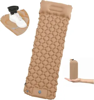Sleeping Pad – Ultralight Inflatable Sleeping Mat, 75''*24'' Camping Sleeping Pad with Built-in Foot Pump,30s Step to InflateUltimate for Camping, Backpacking, Hiking