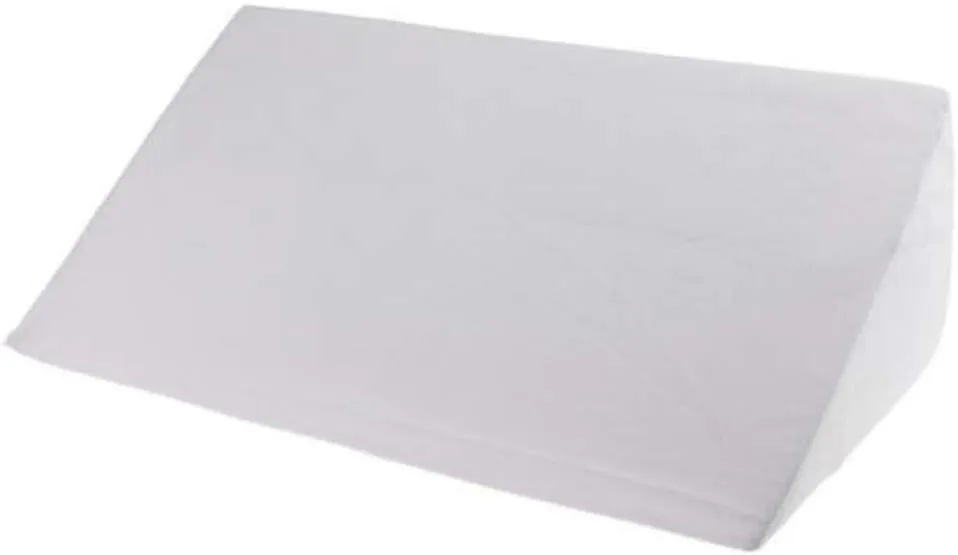 Small Wedge Pillow,Yoga Wedge Pillow, for Sleeping, Resting and Reading in Bed with Firm Support,Air Layer Wedge Cover, Bed Wedge Pillow with Memory Foam Top (White)