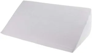 Small Wedge Pillow,Yoga Wedge Pillow, for Sleeping, Resting and Reading in Bed with Firm Support,Air Layer Wedge Cover, Bed Wedge Pillow with Memory Foam Top (White)