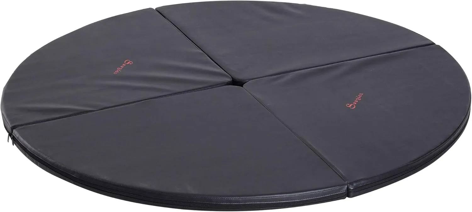 Soozier Pole Dance Mat, 2"T x 5'W Folding Pole Crash Mat for Home, Lightweight and Foldable