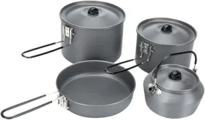 Sosoport 1set Travel Cooking People Lightweight Cookware Kit for Camping Hiking Nonstick Pots for Outdoor Cooking Compact