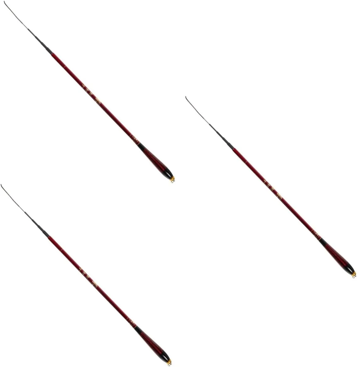 Sosoport 3pcs Small Short Fishing Pole Telescopic Rod Tool Sturdy Wear-Resistant Material