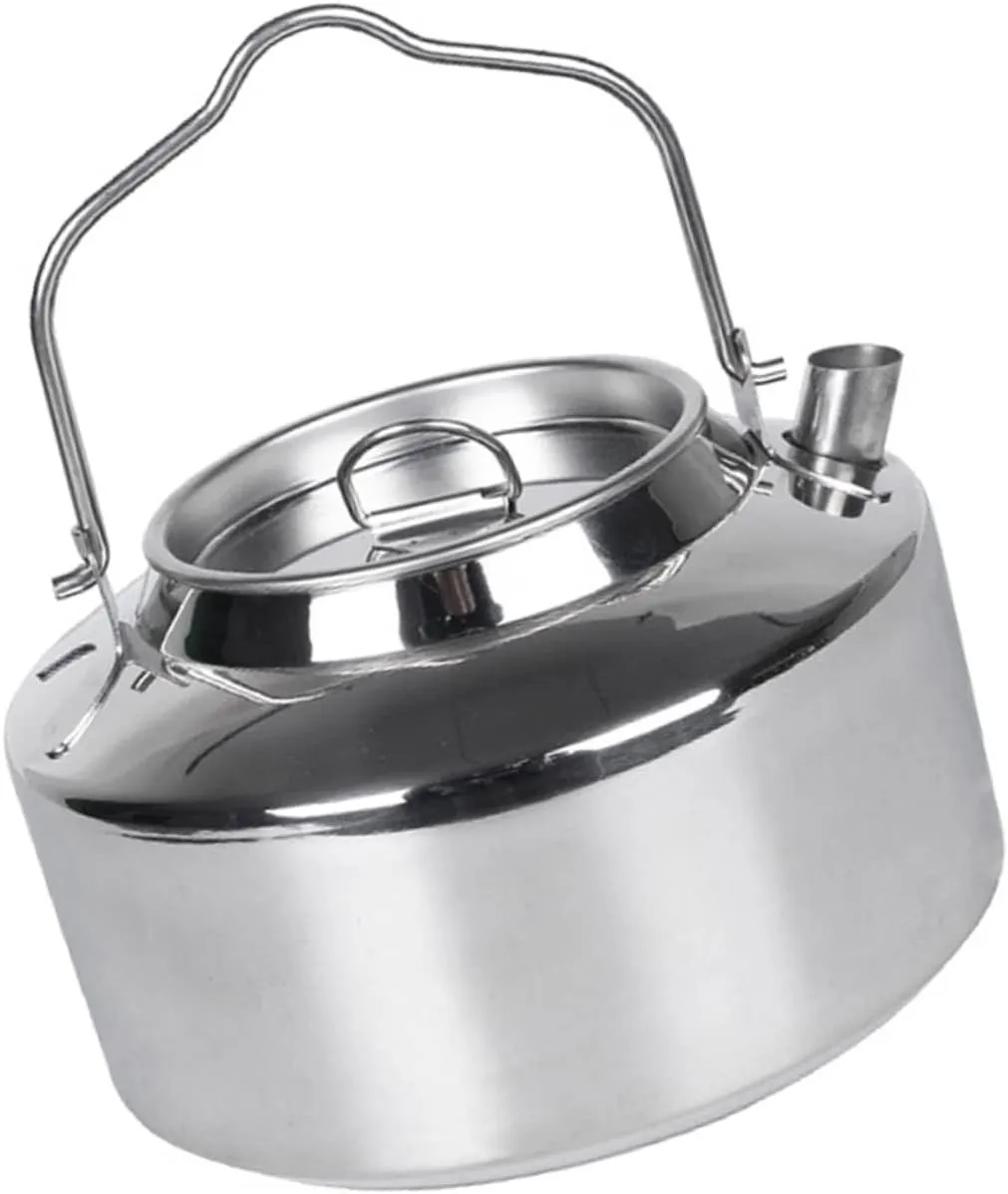 Sosoport Outdoor Water Heater Kettle Portable Tea Pot Camping Water Kettle Sturdy Lockable Handle Perfect for Camping