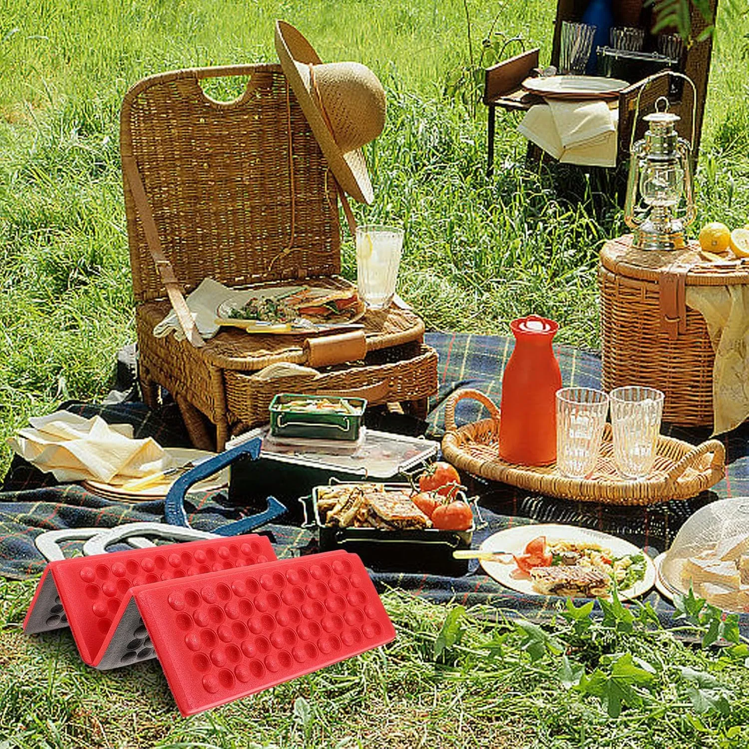 Sosoport Sleeping Pad Camping Matress Foldable Mattress Closed Cell Foam Pad Foam Sleeping Pad Z Rest Sleeping Pad Carpet Cushion Picnic Mat Cushion Seat Pad Water Proof Red Knee Pads
