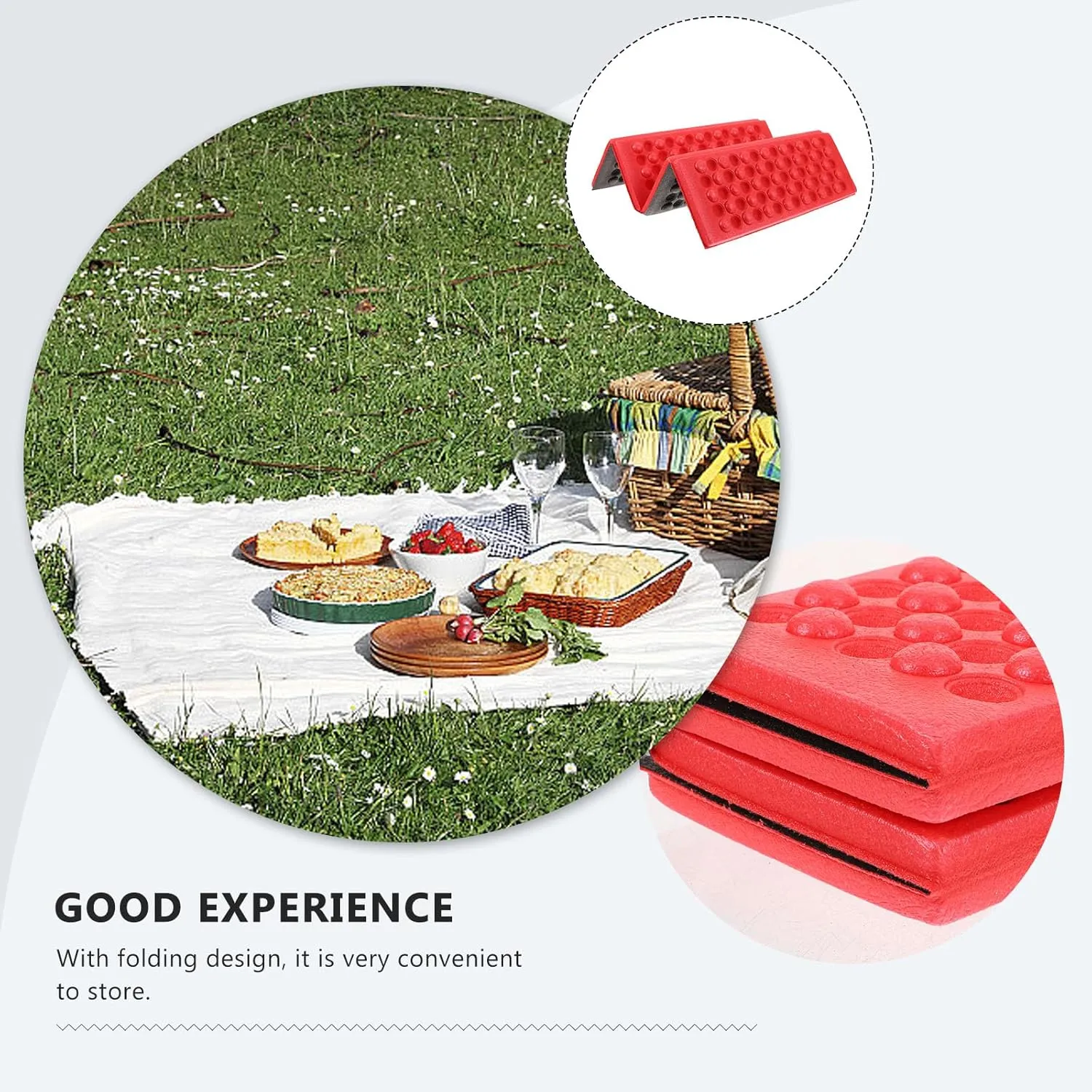Sosoport Sleeping Pad Camping Matress Foldable Mattress Closed Cell Foam Pad Foam Sleeping Pad Z Rest Sleeping Pad Carpet Cushion Picnic Mat Cushion Seat Pad Water Proof Red Knee Pads