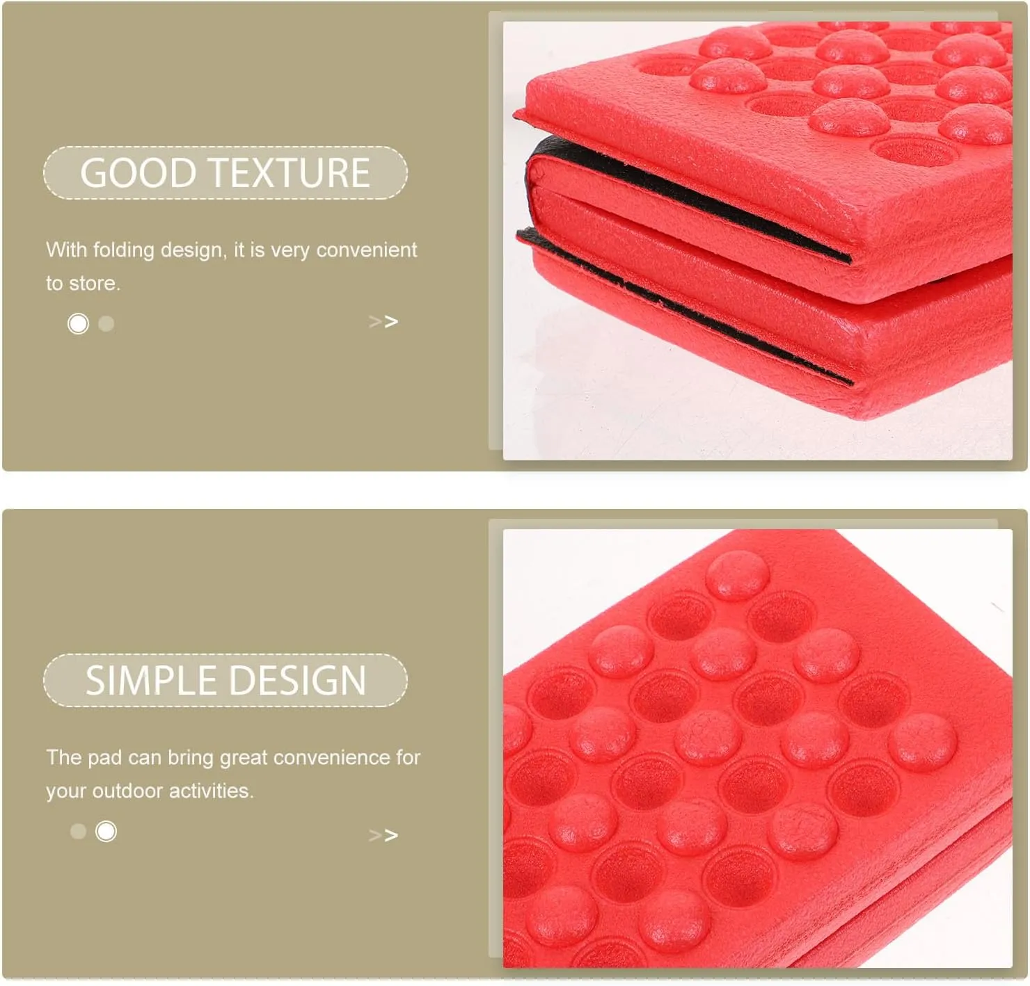 Sosoport Sleeping Pad Camping Matress Foldable Mattress Closed Cell Foam Pad Foam Sleeping Pad Z Rest Sleeping Pad Carpet Cushion Picnic Mat Cushion Seat Pad Water Proof Red Knee Pads