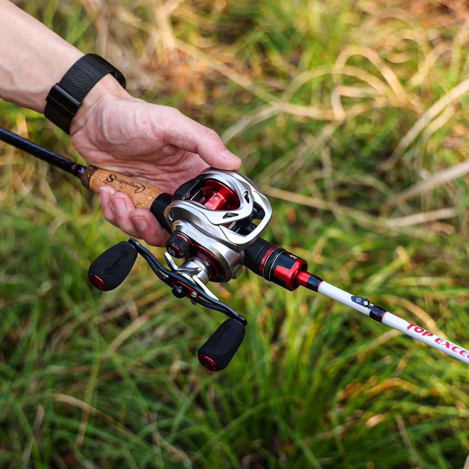 Sougayilang Fishing Rod and Reel Combo, Medium Heavy Fishing Pole with Baitcasting Reel Combo, 2-Piece Baitcaster Combo