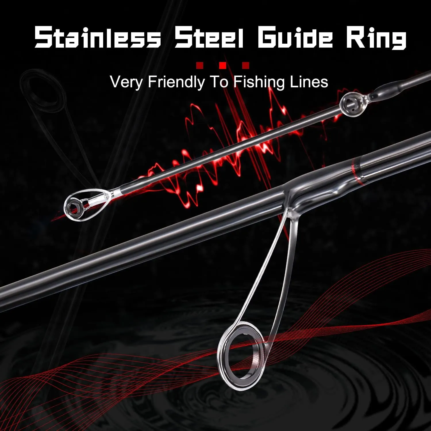 Sougayilang Fishing Rods, Spinning Rods and Casting Fishing Rods, with Full Carbon Fiber Handle, 24T Carbon Fiber 2PCS Fishing Pole for Long Casting Bass, Trout, Panfish