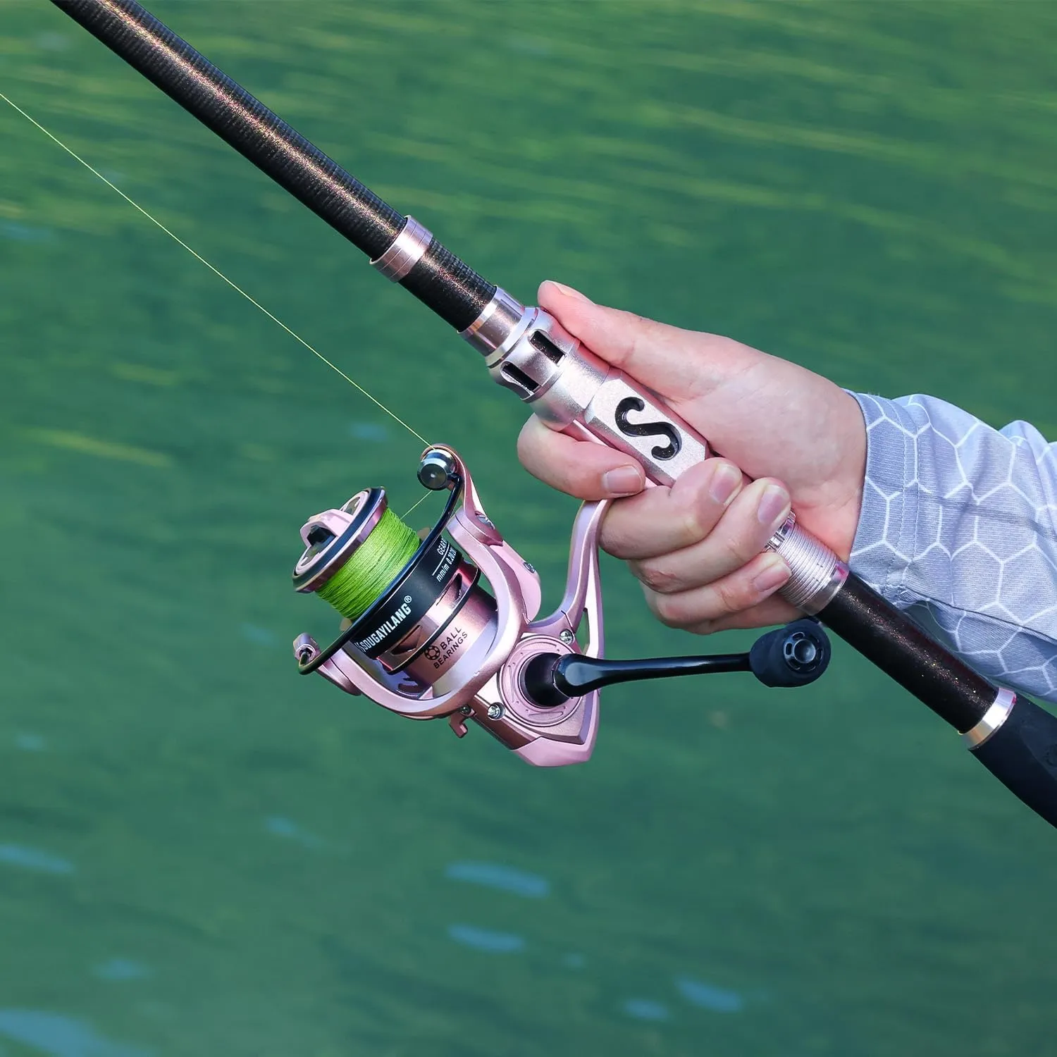 Sougayilang Telescopic Fishing Pole Combo,Carbon Fiber Fishing Rod ，Ultra-Smooth Spinning Reels Fishing Carrier Bag for Travel Saltwater Freshwater(1pack/2pack)