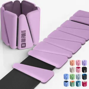 SPORTBIT Wrist Weights, Ankle Weights for Women – Set of 2 (1LB Each), Adjustable Weighted Bracelets for Home Gym, Running, Yoga, Exercise and Strength Training