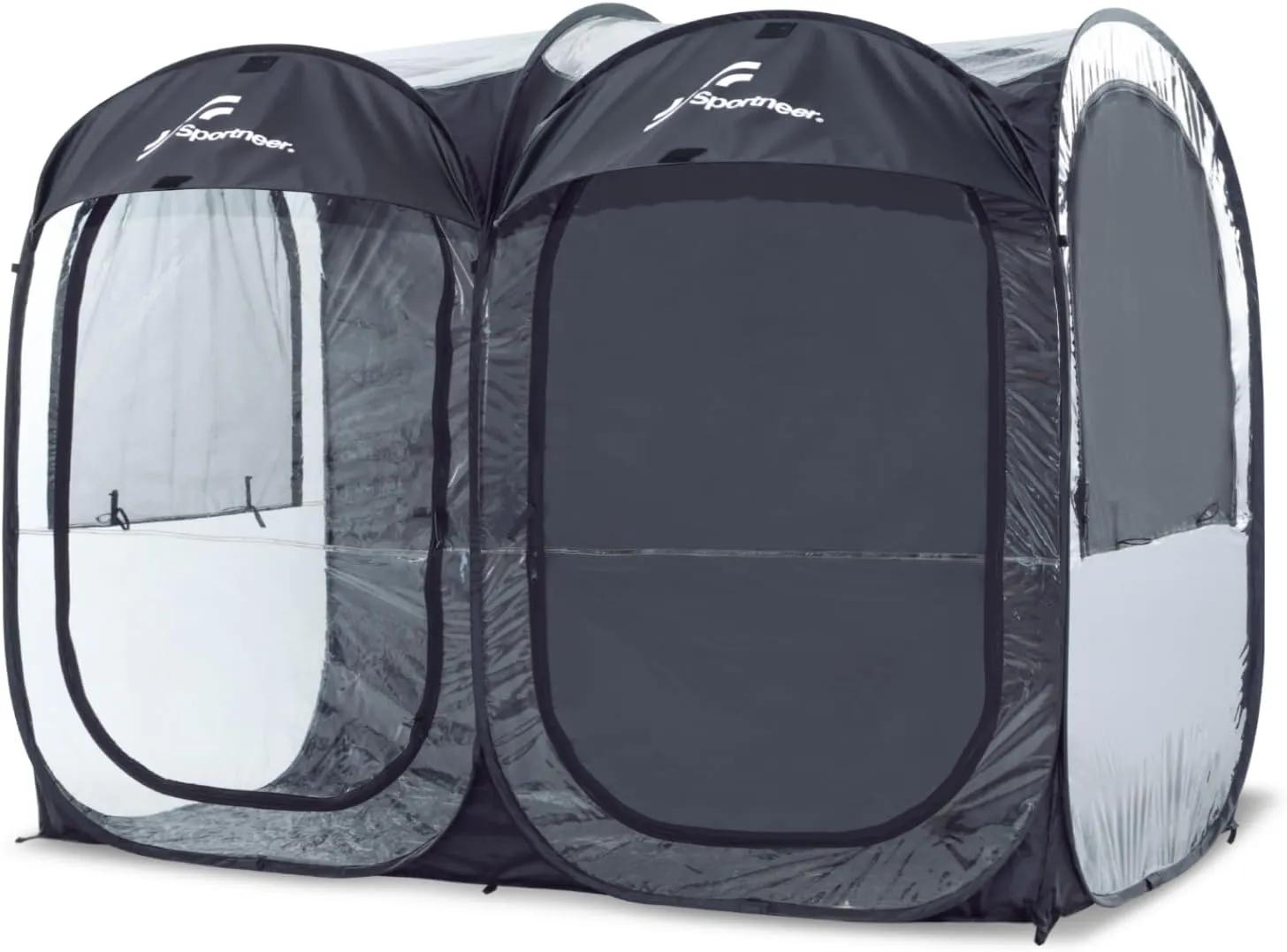 Sportneer Sports Tent, 2-4 Person Instant Pop Up Sports Tents - 92" x 46" x 63.5" Transparent Sport Shelter for Fishing, Camping, Sports Event - Easy Set Up & Tear Down
