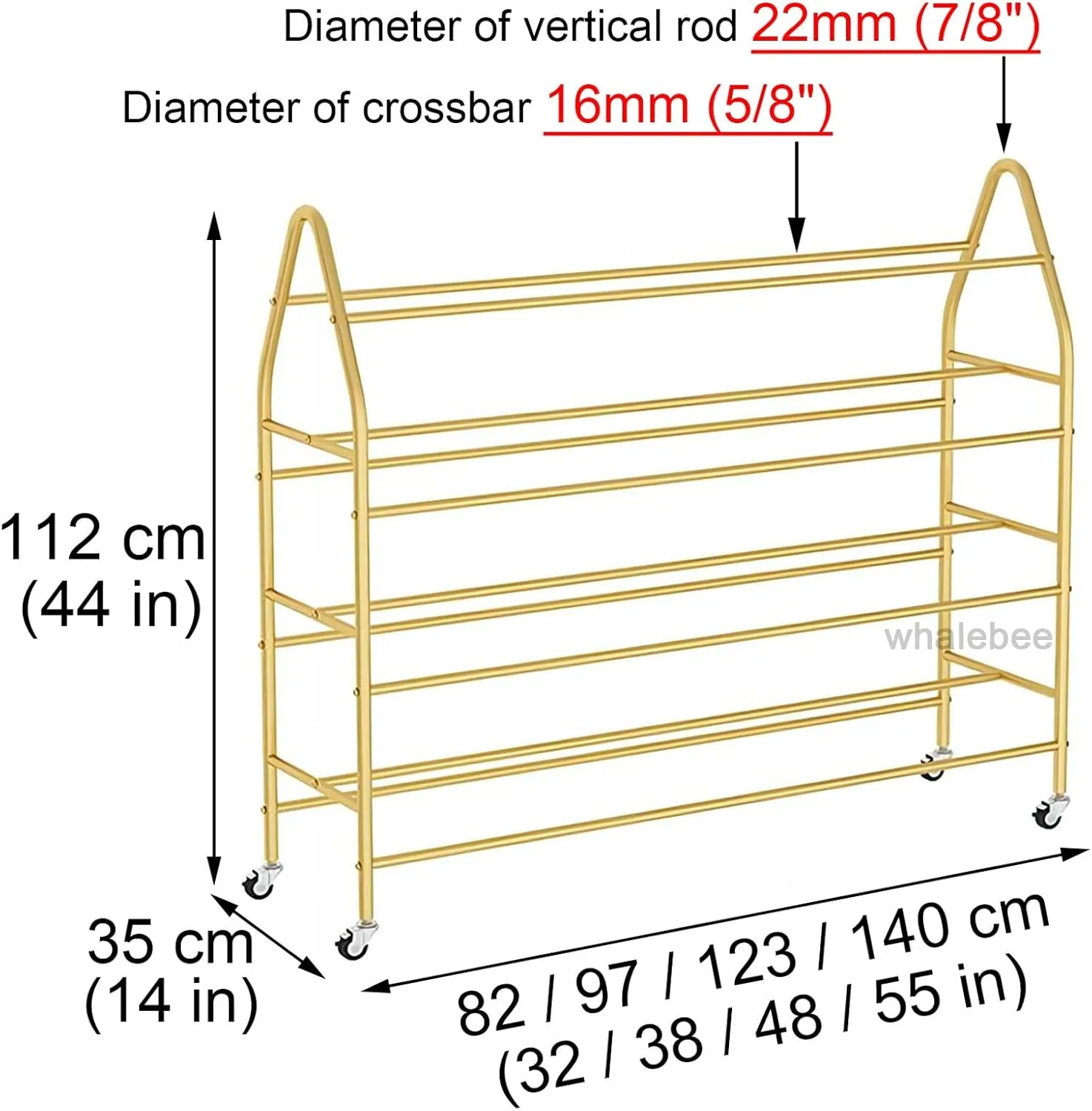 Sports Equipment Storage 4 Tier Rolling Basketball Cart with Lockable Wheels, Indoor Outdoor Sports Rack Ball Storage for Basketballs Footballs Volleyball