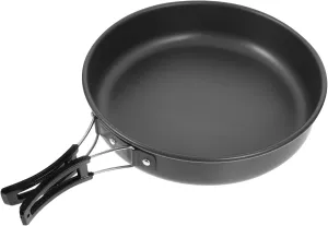 Stainless Camping Cookware Easy-Clean Portable Frying Pan Griddle Pan Mesh Bag