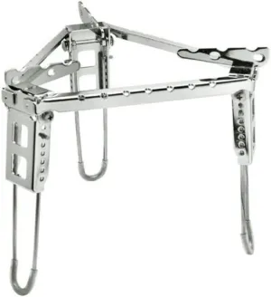 Stainless Steel Picnic Tripod Camping Pot Stand Outdoor Cookware Stand Folding BBQ Bracket, Stainless Steel Picnic Tripod