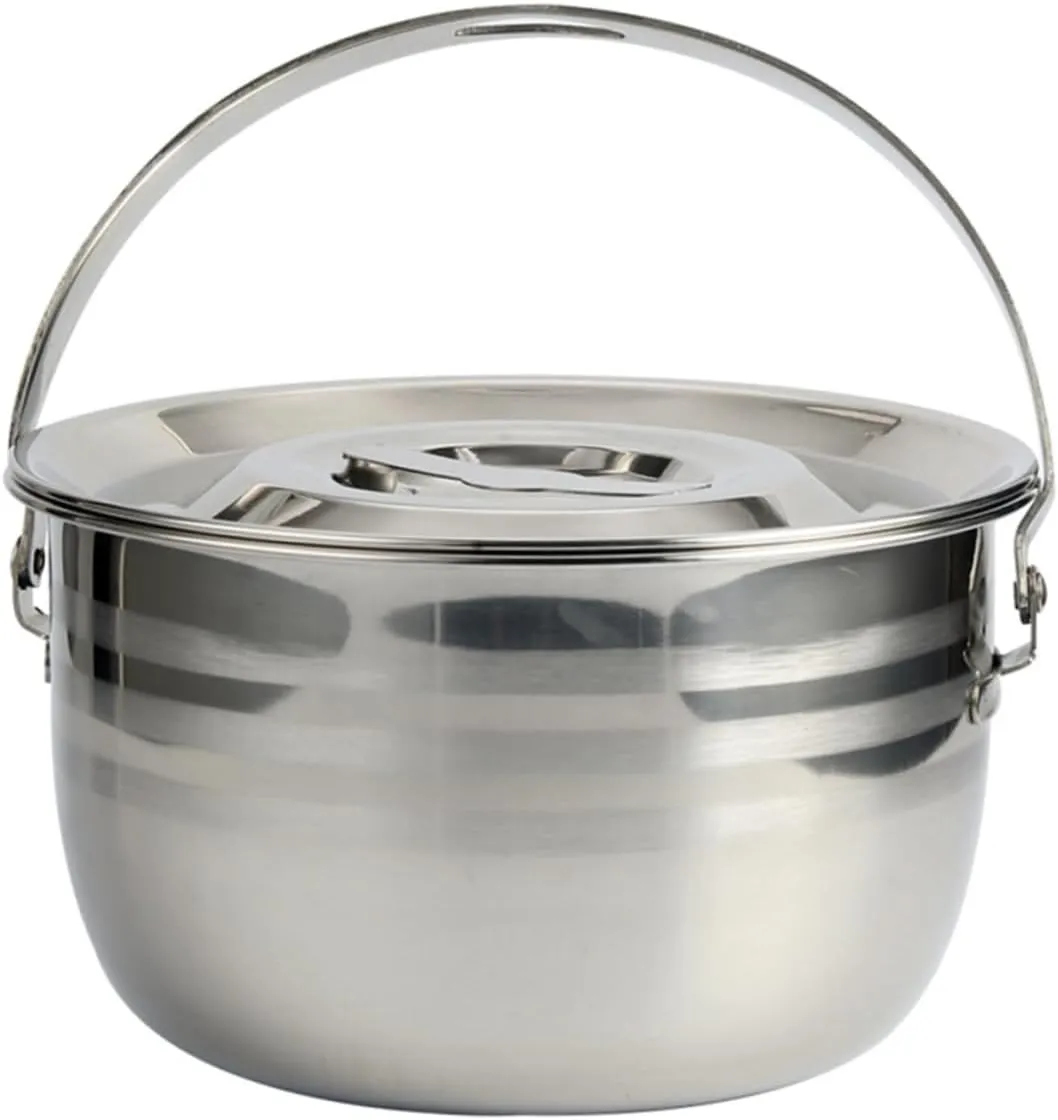 Stainless Steel Thicken Camping Stew Pot Non-stick Pot Hanging Design Cookware for Home Kitchen
