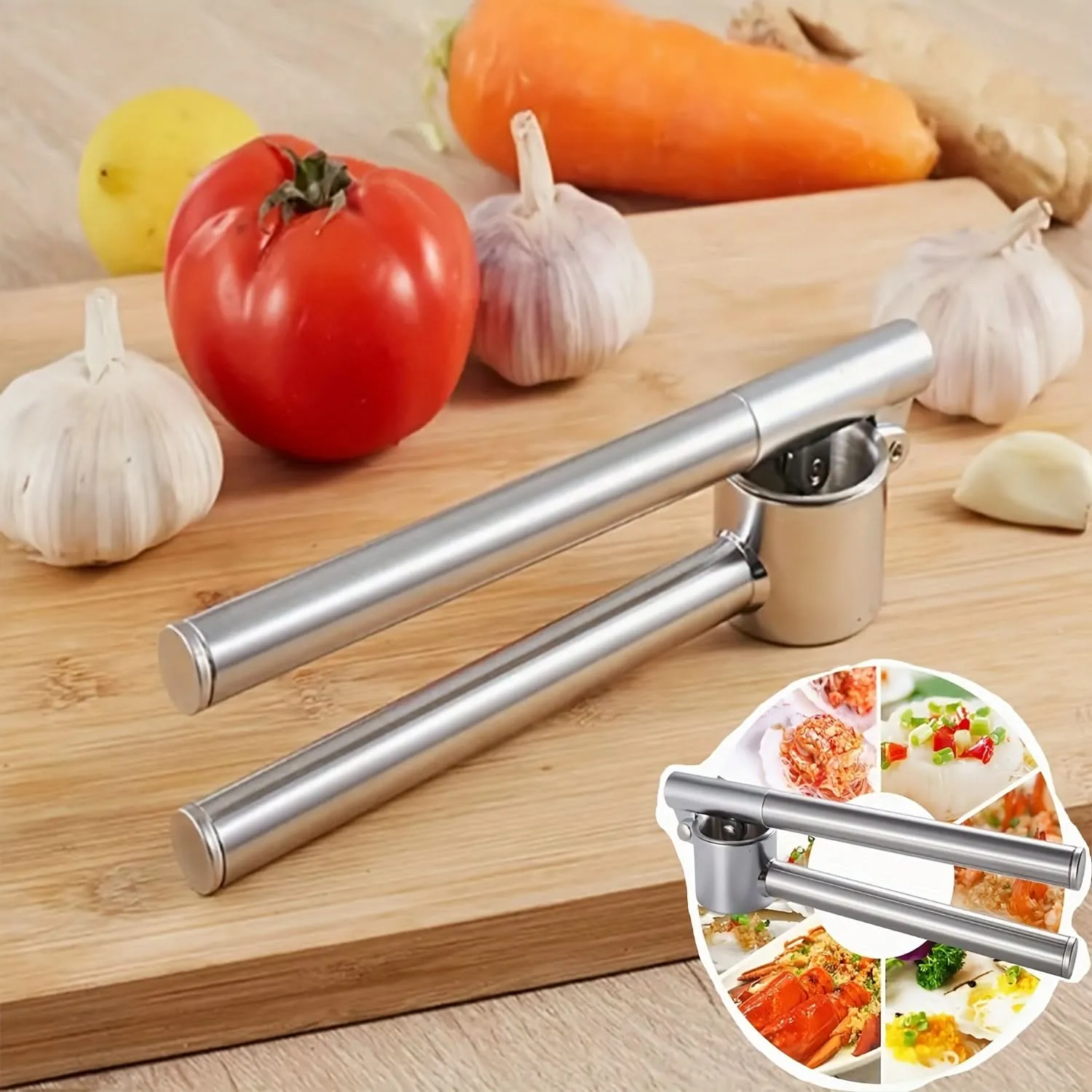 Stainless Steel Washable Garlic Crusher Tool