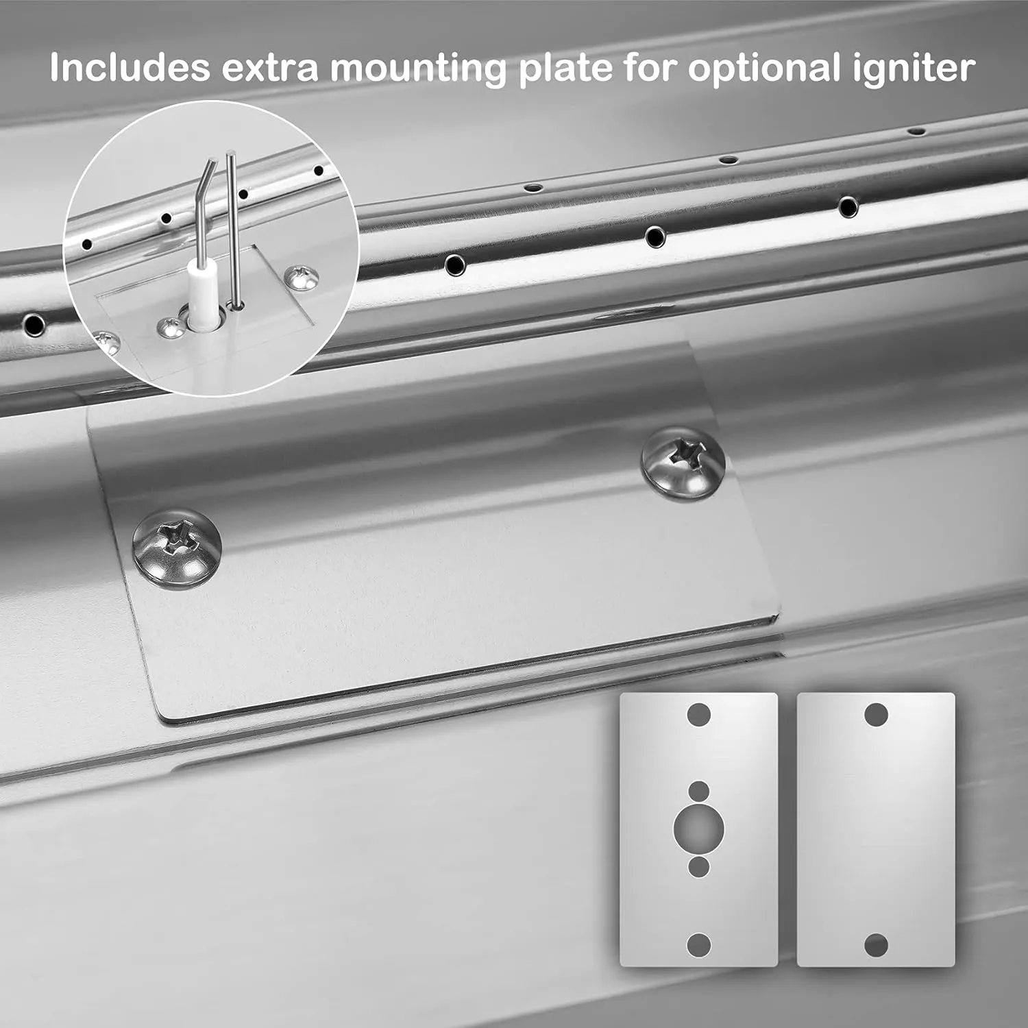 Stanbroil 30 by 6-Inch Stainless Steel Linear Trough Drop-in Fire Pit Pan and Burner, Natural Gas & Propane Firepit for Outside, BTU 54, 000 Max