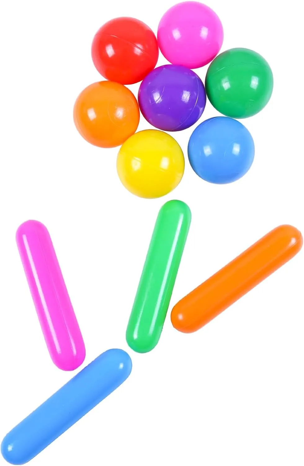STARBOLO Ball Pit Balls for Toddlers - Colorful Ball Pit Balls Crush Proof Plastic Toy Balls for Toddlers Ball Pits, Ball Pit Play Tent, Baby Pool Water Toy,50pcs