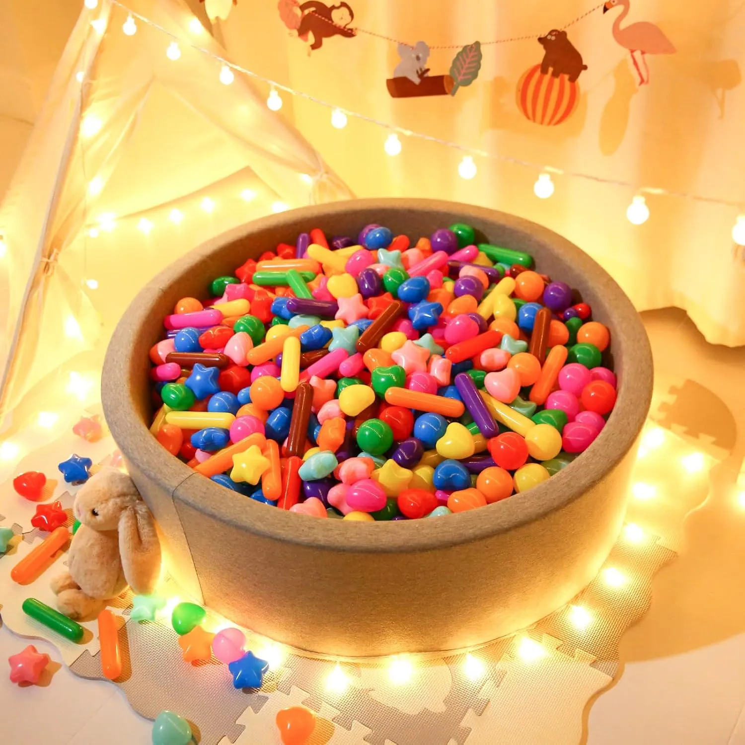 STARBOLO Ball Pit Balls for Toddlers - Colorful Ball Pit Balls Crush Proof Plastic Toy Balls for Toddlers Ball Pits, Ball Pit Play Tent, Baby Pool Water Toy,50pcs