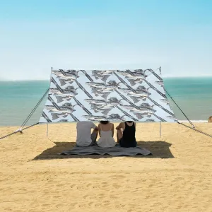 Steelhead Trout Fish Fishing Rod Beach Camping Tent Sun Shelter for Whole Family, Beach Shade Canopy with UPF50  UV Protection,Easy Set Up and Carry,Outdoor Shade for Trips, Fishing, Backyard F
