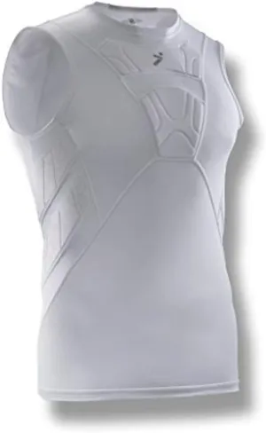 Storelli BodyShield Undershirt, Protective Soccer Base Layer, Lightweight Compression Top with Padded Chest & Rib Protection