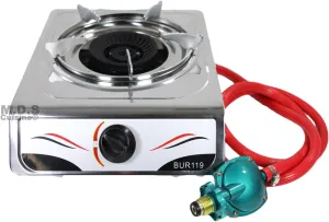 Stove Single Burner Propane Gas Stainless Steel Portable Camping Outdoor