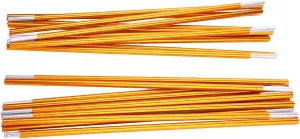 Sturdy Aluminum Alloy Ten Poles Support Bars for Outdoor Camping Hiking, Collapsible Design, Easy Setup, Anodized Polishing, Rust Proof, Long Service Life, Gold
