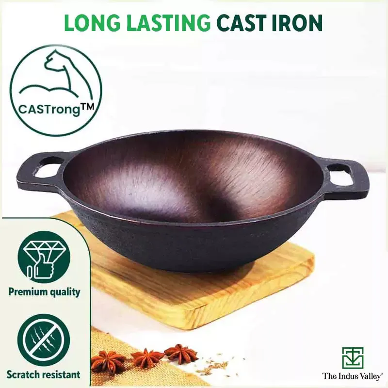 Super Smooth Cast Iron Set: Free ₹400 Tadka Pan  Frypan  Kadai  Tawa, Kitchen set for Home, Nonstick, 100% Pure,Toxin-free