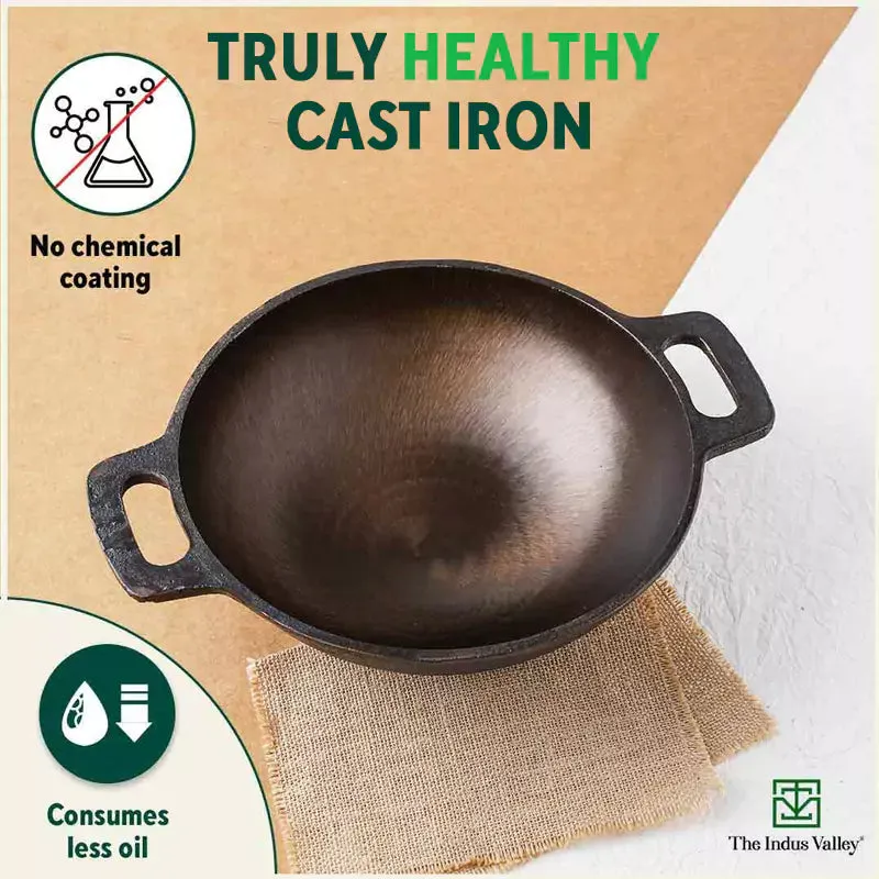 Super Smooth Cast Iron Set: Free ₹400 Tadka Pan  Frypan  Kadai  Tawa, Kitchen set for Home, Nonstick, 100% Pure,Toxin-free
