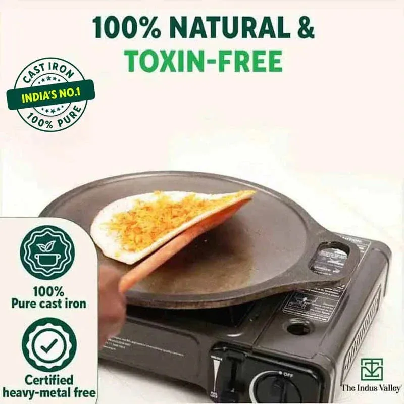 Super Smooth Cast Iron Set: Free ₹400 Tadka Pan  Frypan  Kadai  Tawa, Kitchen set for Home, Nonstick, 100% Pure,Toxin-free