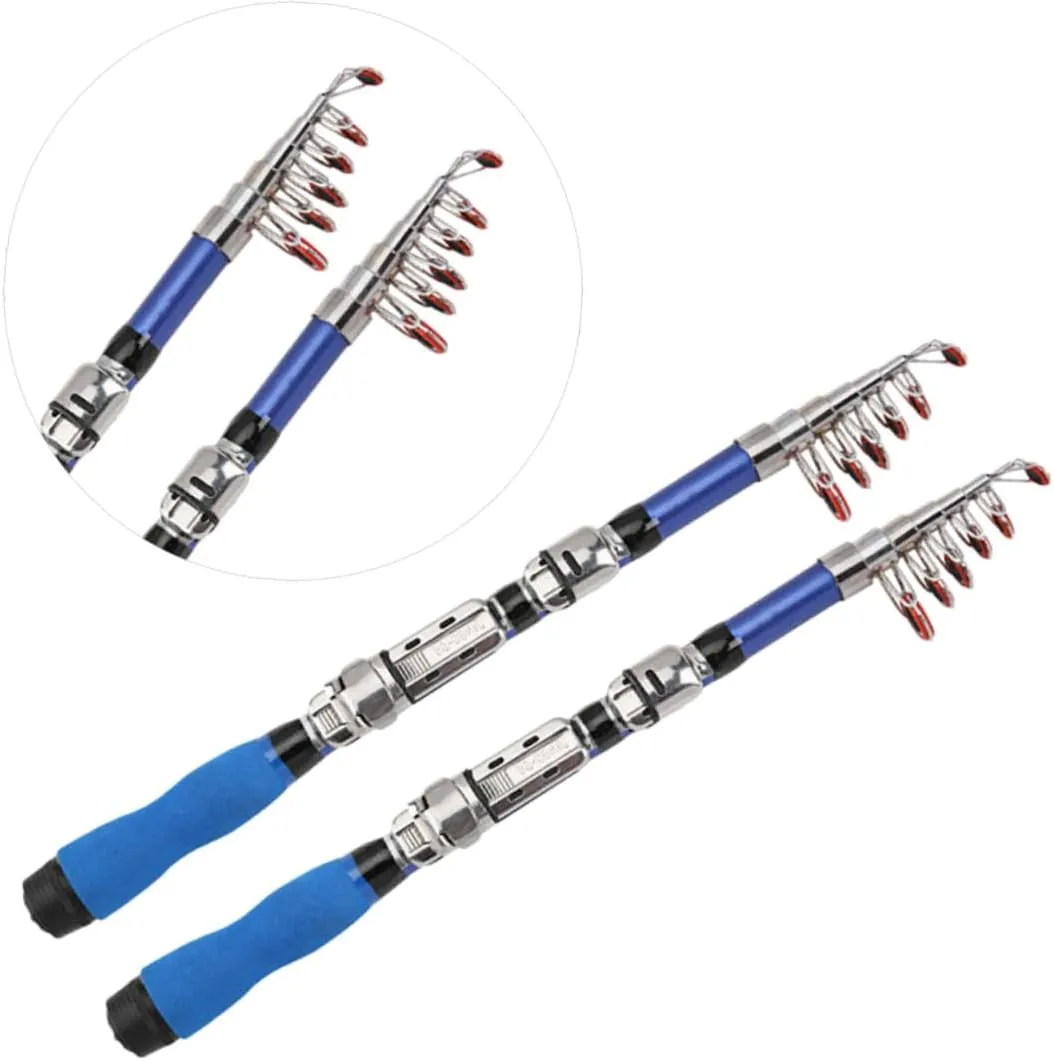 SUPVOX 3pcs Boat Fishing Rod Carbon Fiber Fishing Rod Telescopic Fishing Rod Fishing Pole Portable Small Sea