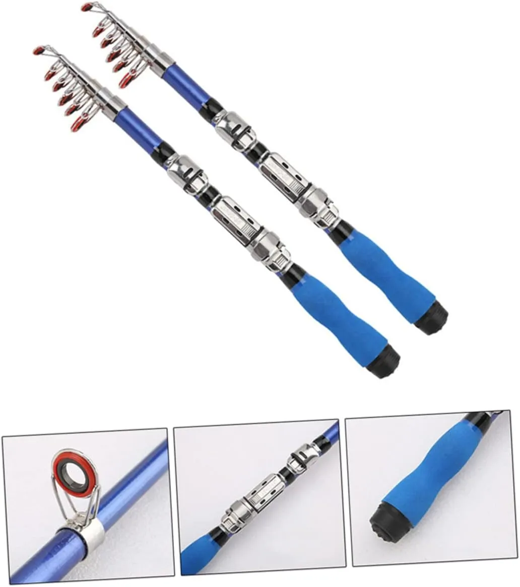 SUPVOX 3pcs Boat Fishing Rod Carbon Fiber Fishing Rod Telescopic Fishing Rod Fishing Pole Portable Small Sea