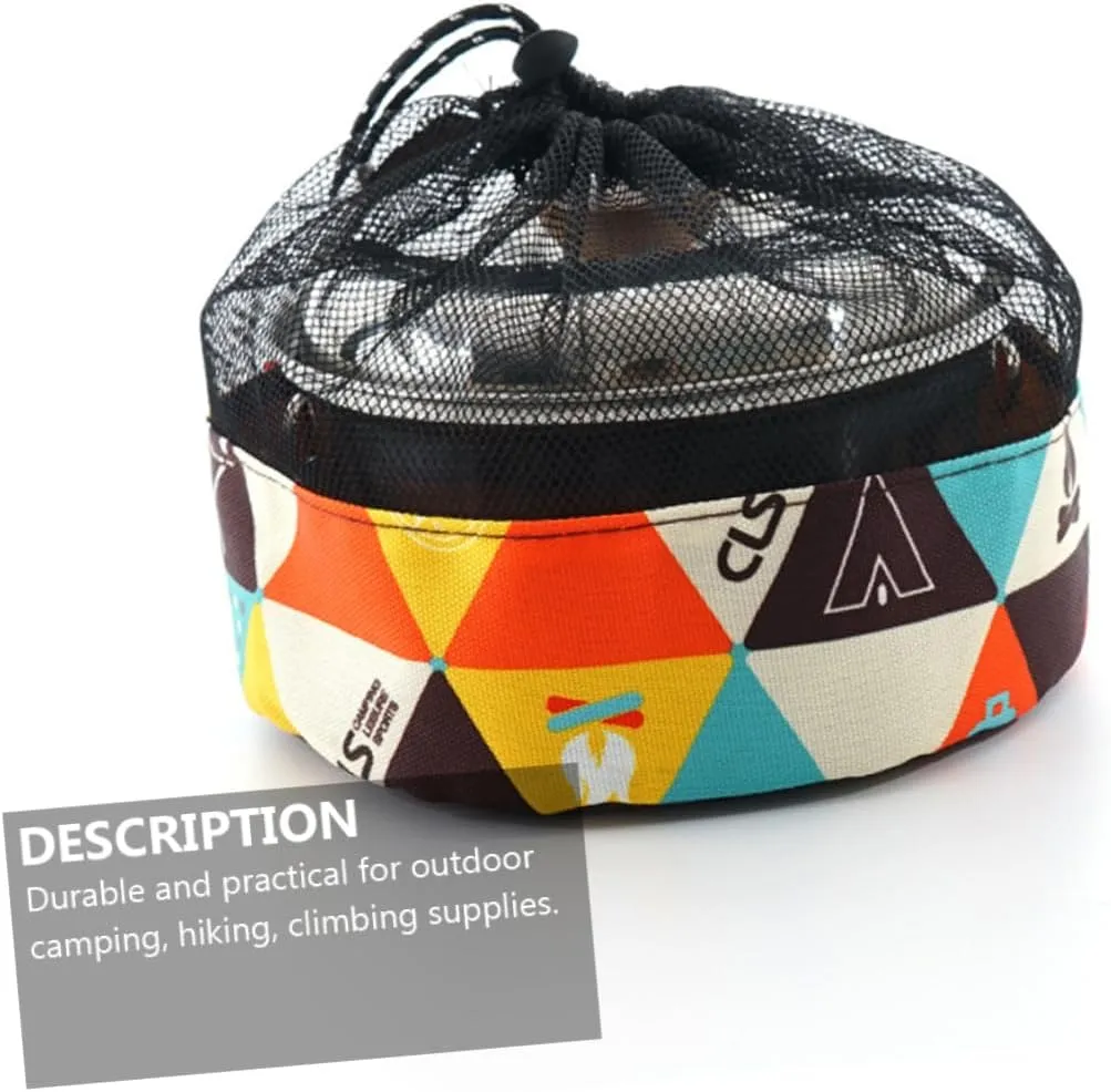SUPVOX 4 Pcs Picnic Pan Set Metal Handle Pan Travel