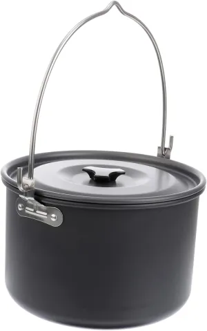 SUPVOX Portable Camping Cookware 1pc 4l Aluminum Cook Pot for Outdoor Kitchenware Camp Stove Pot